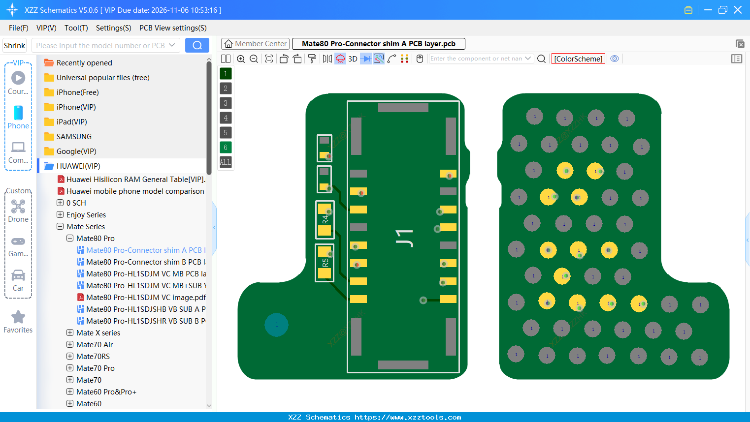 Mate80 Pro-Connector Shim A PCB Layer